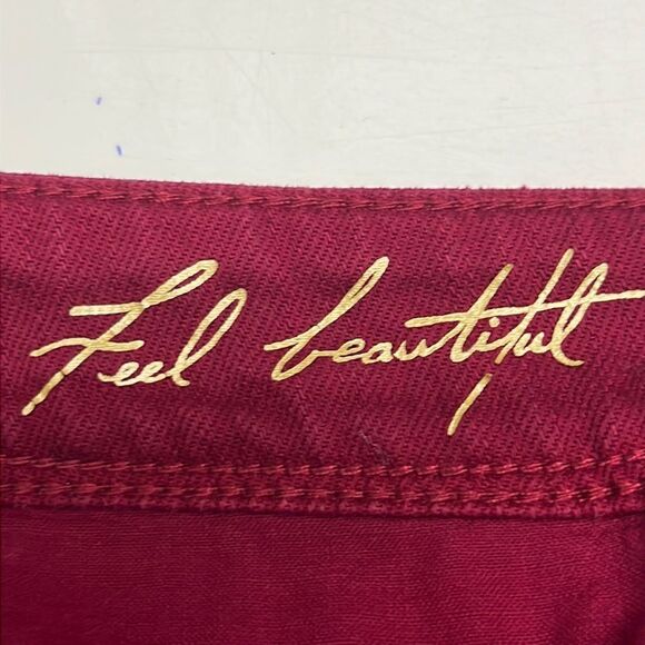 White House Black Market Maroon Slim Leg Blanc Jeans- 4R - Picture 13 of 15